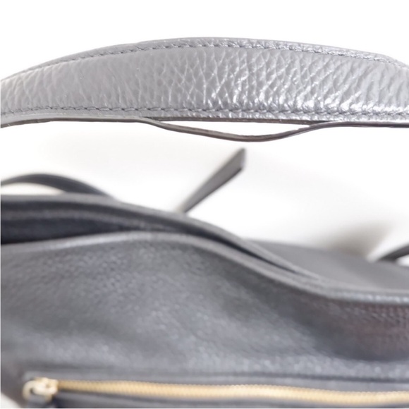 KATE SPADE PEBBLED BLACK LEATHER BAG WITH TASSEL♠️ - Picture 6 of 12